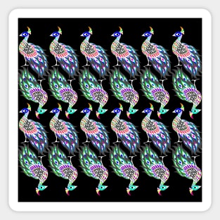 peacock led light rainbow ecopop pattern Sticker